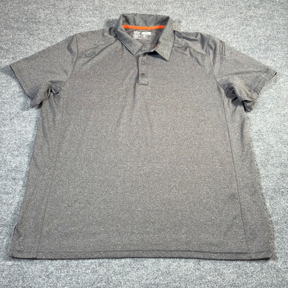 5.11 Tactical Polo Shirt Mens XL Gray Performance Utility Short Sleeve